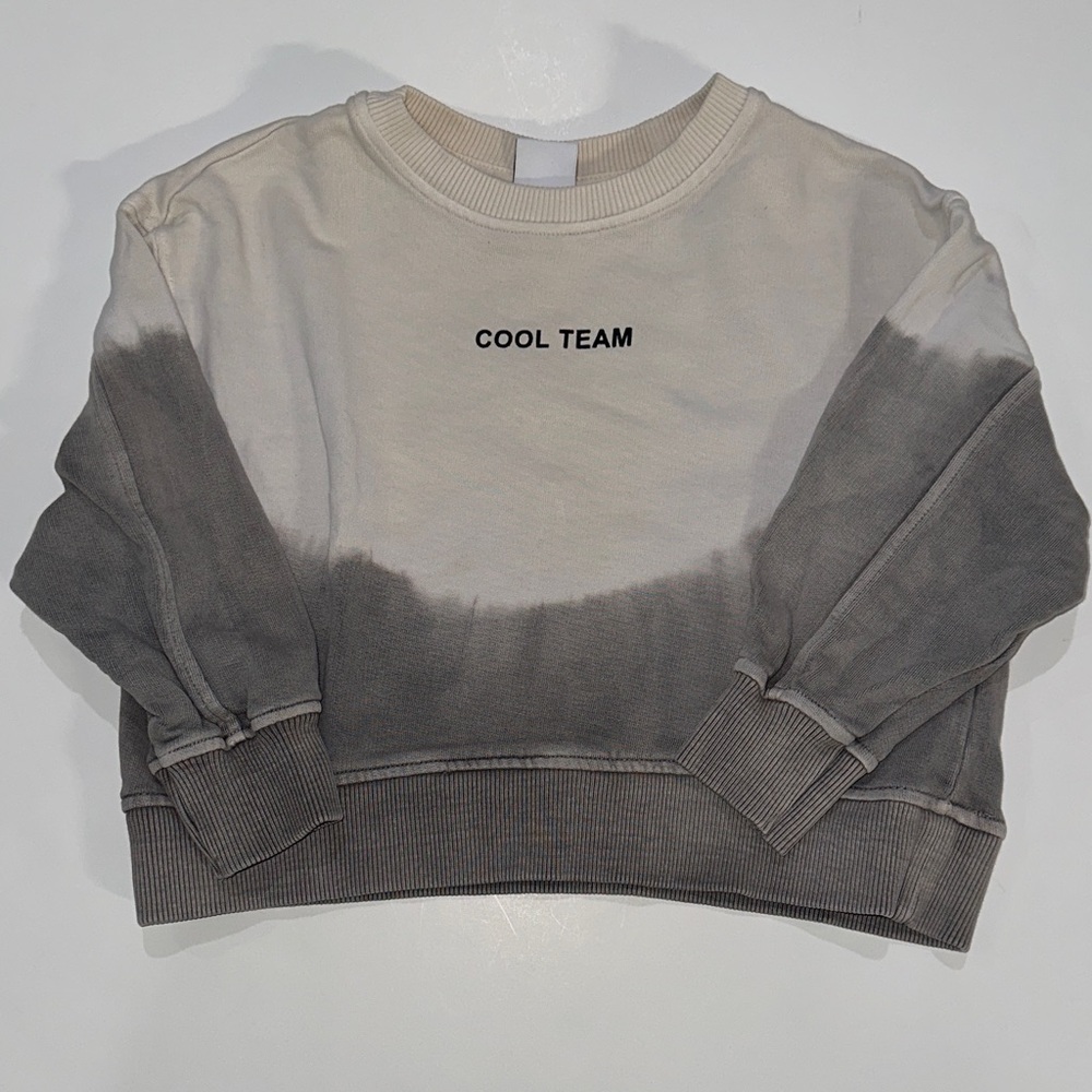 Zara Kids Two-Tone Gray and Cream Hoodie